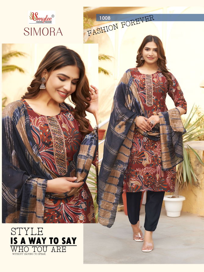 Simora By Rung Roman Silk Printed Kurti With Bottom Dupatta Wholesale Price In Surat 